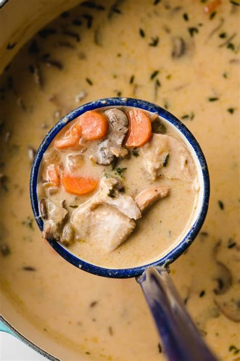 Creamy Turkey Soup with Mushrooms and Thyme - NeighborFood