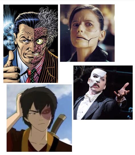 Characters with a half scarred/disfigured face (even better if they’re wearing half a mask to ...