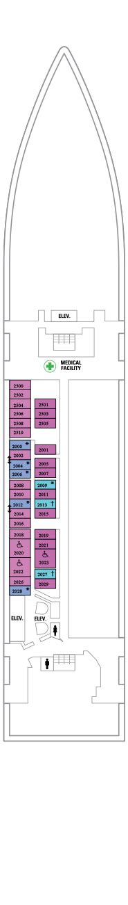 Jewel of the Seas Deck plan & cabin plan