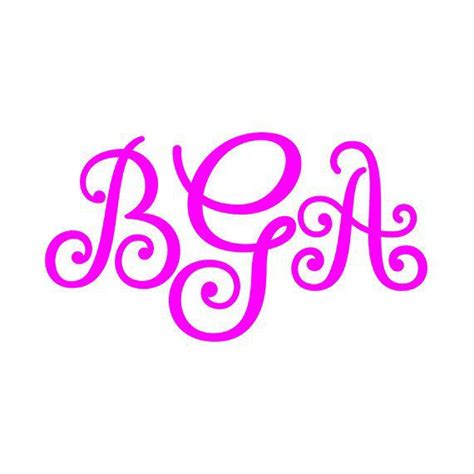 Monogram SVG Font, Swirl monogram svg No. 04 by inkminta on Etsy https://www.etsy.com/listing ...