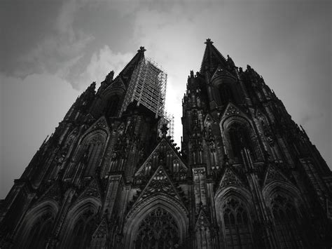 Free Images : cloud, black and white, building, old, skyscraper ...