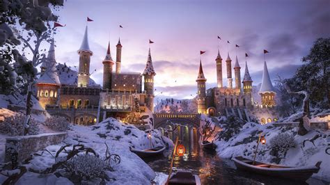 #castle #winter #snow fantasy art #fairytale fairytale art fantasy ...