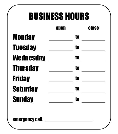 Office Hours Sign - 6 Free PDF Printables | Printablee