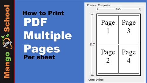 How to Print PDF multiple pages per sheet - YouTube