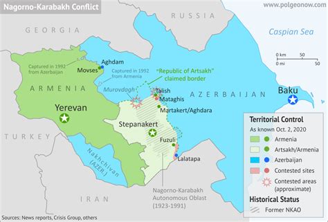 The state of the Armenia-Azerbaijan conflict as of October 02, 2020 ...