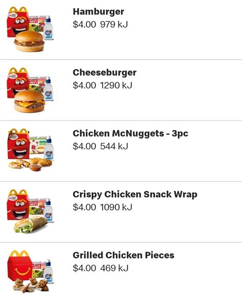 Mcdonalds Happy Meal Prices - Mcdonald's Menu Prices & Specials ...