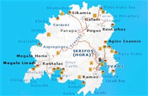 Serifos Map of Serifos Greece - Naias Hotel Rooms Accommodation in ...