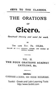 Catiline Orations : Cicero : Free Download, Borrow, and Streaming : Internet Archive