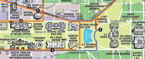 free printable washington dc map showing US Capitol and Museums ...