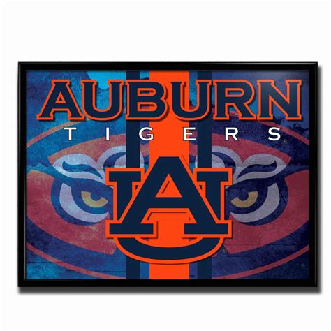 Auburn Tigers Football Poster Grunge Authentic Team Spirit