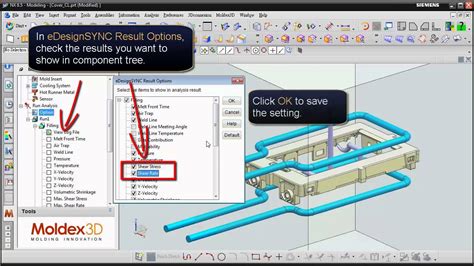 Moldex3D eDesignSYNC for NX Tutorial_Post Process - YouTube