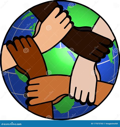 Hands Around the World Multi Cultural Diverse Humans Holding Hands ...