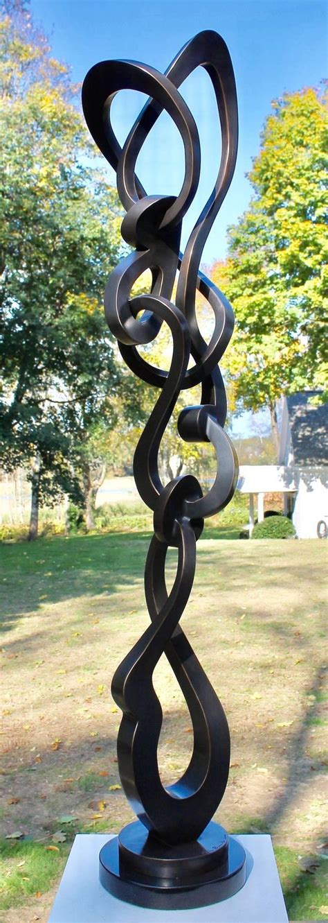 Kevin Barrett - "Groove", Kevin Barrett, Large Metal Bronze Abstract Outdoor Sculpture ...