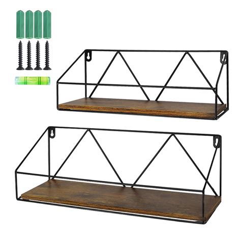 Buy PETAFLOP Wall Shelf Rustic Wood Floating Shelves Storage for Kitchen Living Room Bathroom ...