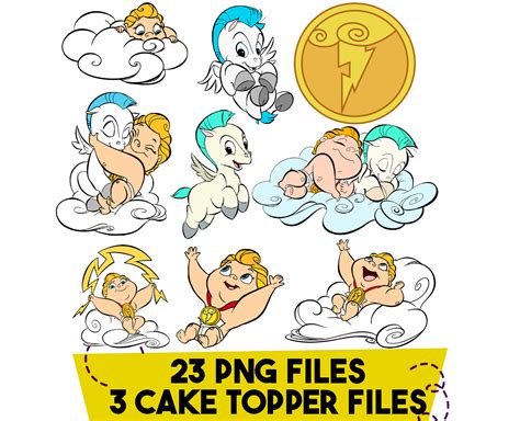 Instant Download Baby Hercules PNG, Baby Hercules Cake Topper, Baby Hercule Clipart - Etsy