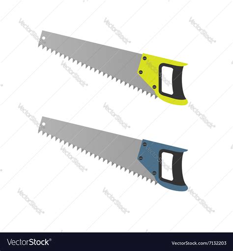 Hand saw set Royalty Free Vector Image - VectorStock