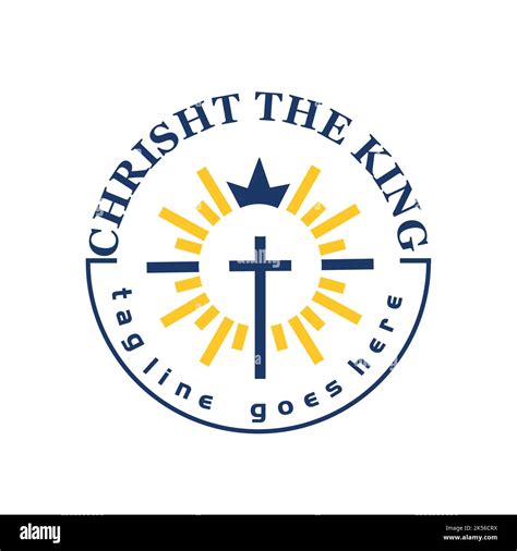 christ the king exclusive logo design inspiration Stock Vector Image ...