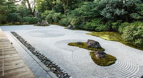 Zen garden in Japan Stock Photo | Adobe Stock