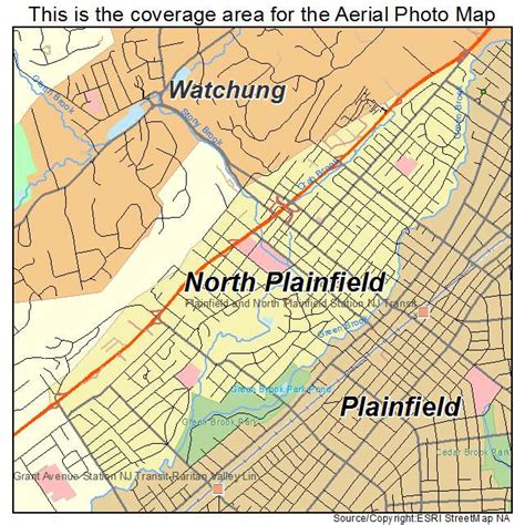 Aerial Photography Map of North Plainfield, NJ New Jersey