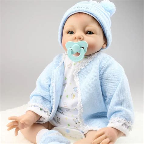 50cm Soft Silicone Reborn Baby Dolls 50 55 cm Realistic Reborn Baby Boy ...