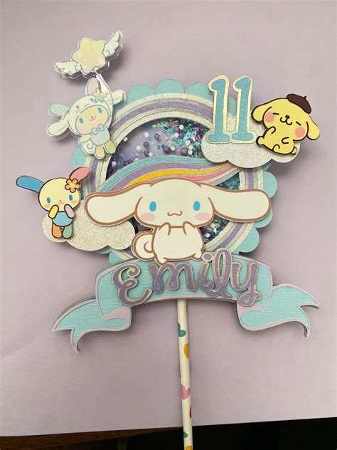 Cinnamoroll Theme Cake Topper - Etsy