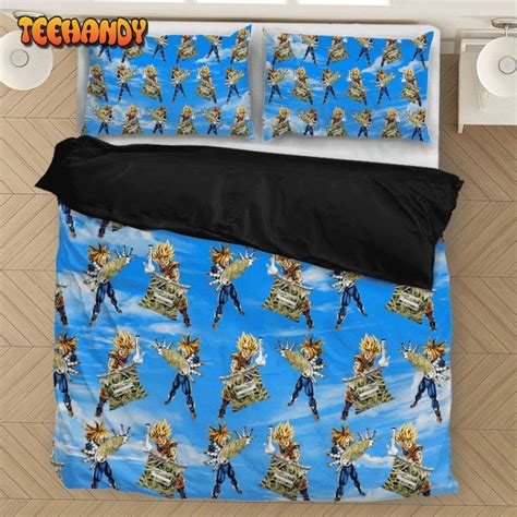 DBZ Goku Trunks Holding Bong Weed Relaxing Dope Bedding Set