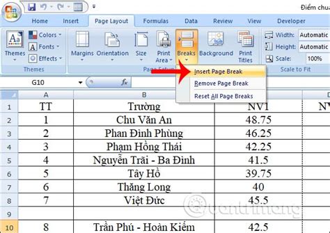 MS Excel 2007 - Bài 13: Định dạng trang tính và in - QuanTriMang.com