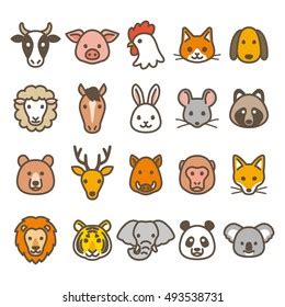 Animal Icons Stock Vector (Royalty Free) 493538731 | Shutterstock