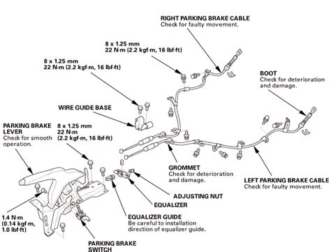 Honda Civic Service Manual - Parking Brake Cable Removal and Installation (Disc Brake) - Parking ...