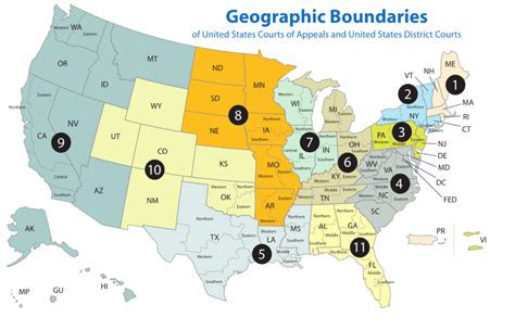 Map US District Courts | Doctors of Courage