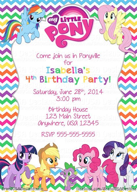 My Little Pony Birthday Invitations | FREE Printable Birthday ...