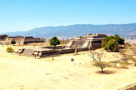 Aerial View of Monte Alban Pyramids in Oaxaca, Mexico Stock Photo - Image of landmark, unesco ...