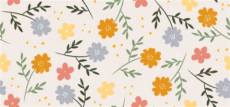 Cute And Colorful Simple Flower Seamless Pattern Background, Simple ...