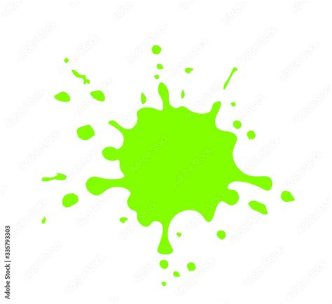 Green paint splash. vector illustration Stock Vector | Adobe Stock