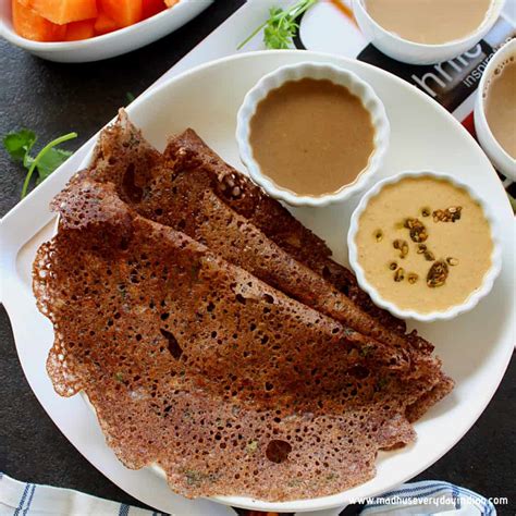 Instant Ragi Dosa with Ragi Flour - Madhu's Everyday Indian