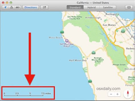 Show a Scale Indicator in Maps for Mac OS X