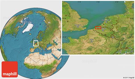 Satellite Location Map of Middelburg