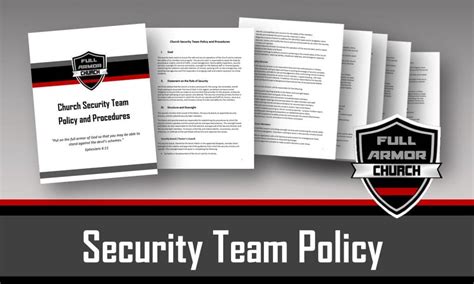 Church Security Team Policy Manual - Fully Customizable