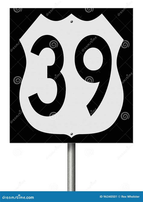 Highway sign for Route 39 stock illustration. Illustration of auto - 96340501