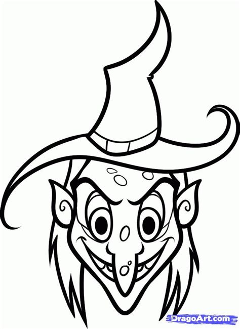 how to draw a witch face step 7 | Witch drawing, Witch face, Halloween drawings