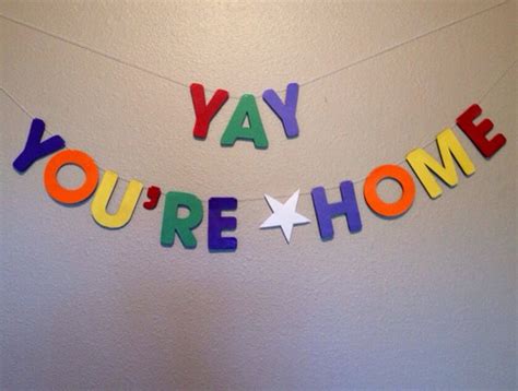 Items similar to Yay You're Home Banner - Welcome Home Banner on Etsy