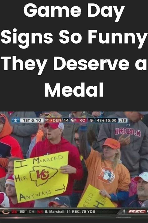 Game Day Signs So Funny They Deserve a Medal in 2023 | Funny, Funny ...