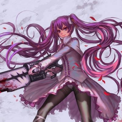 Download Purple Hair Dress Pantyhose Twintails Long Hair Pink Hair Mine (Akame Ga Kill!) Akame ...
