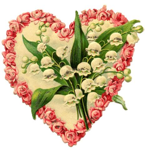 Victorian Valentine Graphic - Floral Heart - The Graphics Fairy | Victorian valentines, Vintage ...