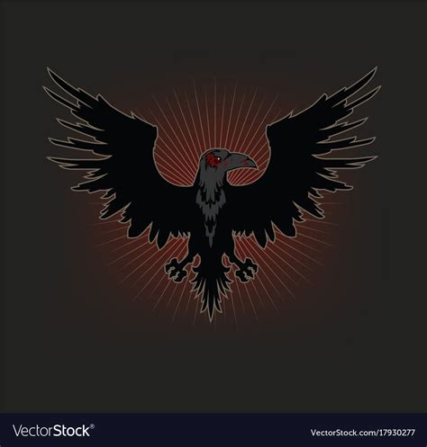 Raven silhouette Royalty Free Vector Image - VectorStock