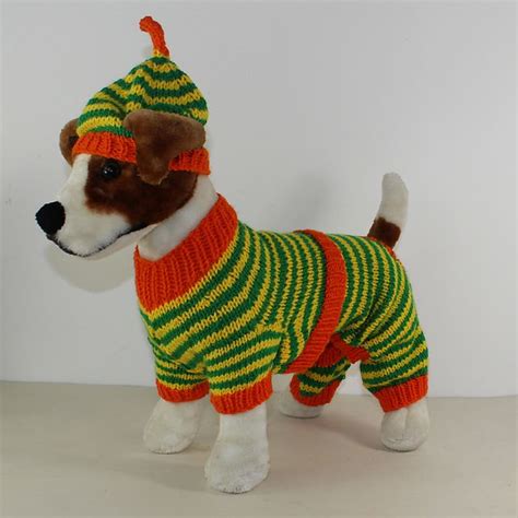 Dog Stripe Aran Pyjamas and Nightcap pattern by Christine Grant | Night cap, Knitting patterns ...