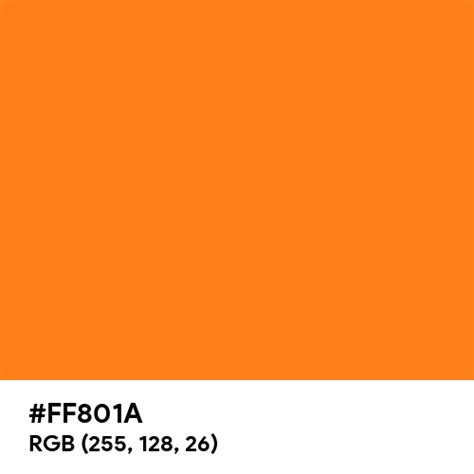 Vivid Tangerine color hex code is #FF801A