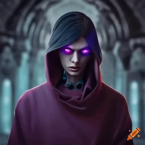 Male necromancer in modern crypt on Craiyon