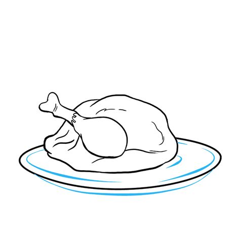 How to Draw a Turkey Dinner - Really Easy Drawing Tutorial