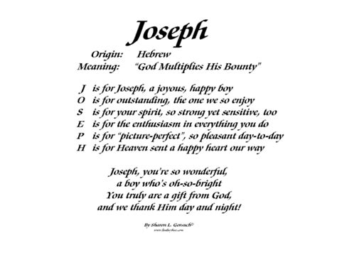 Meaning of Joseph - LindseyBoo